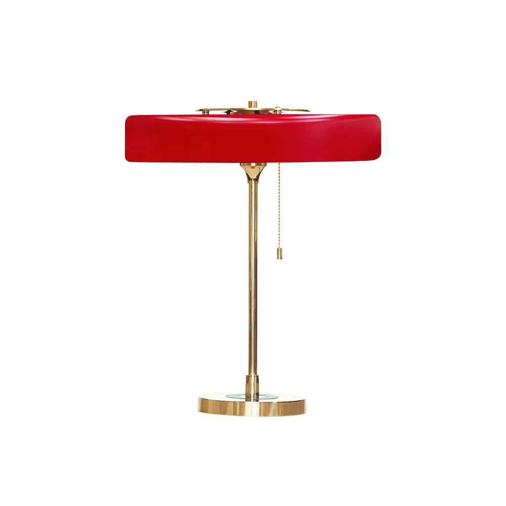 Bedside Reading Lamp with Metal Shade & Acrylic Diffuser for Desk Nightstand Lighting Office Bedroom Study Room Decor Pull Chain Switch Warm