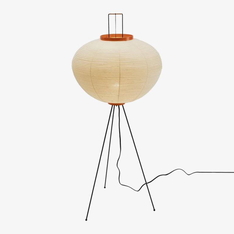 Japanese-Inspired Paper Floor Lamp White Mulberry Shade Tall Standing Light for Living Room Bedroom Reading Nook Sculptural Accent