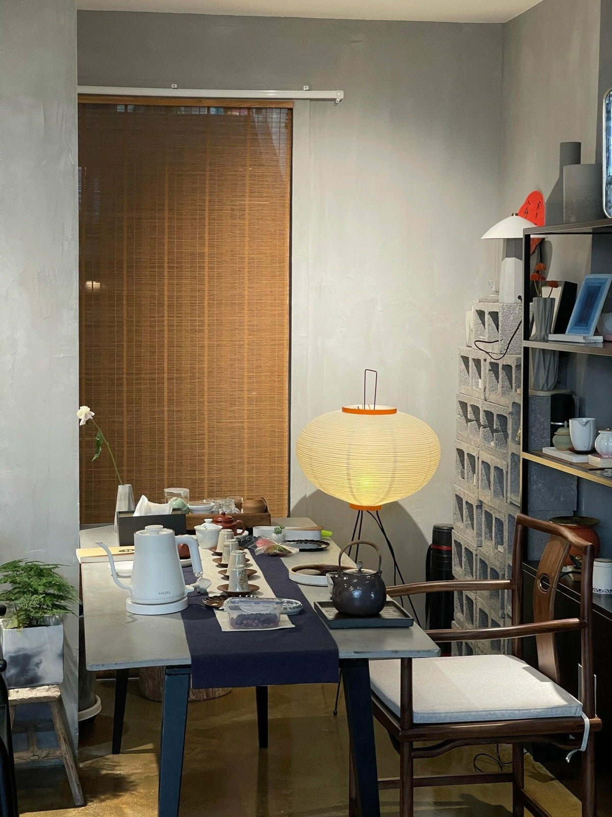 Japanese-Inspired Paper Floor Lamp White Mulberry Shade Tall Standing Light for Living Room Bedroom Reading Nook Sculptural Accent