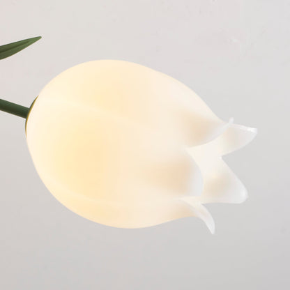 Flush Mount Floral Ceiling Light Fixture with Multi-Head LED Design for Bedroom, Living Room & Bathroom | Green White Acrylic Shades | Dimma