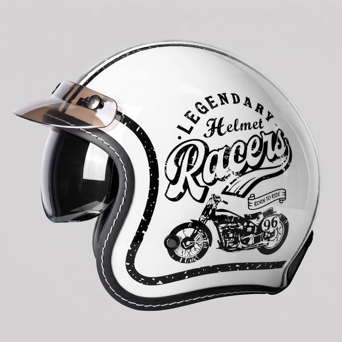 Rider's Choice | 3/4 Open-Face Helmet with Lightweight Design | Comfortable Fit for Urban Riding