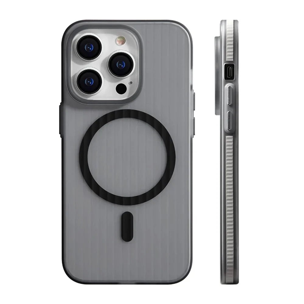 Textured Anti-Slip Phone Case for iPhone 12 through 17 Series – Shock-Absorbing TPU Protection with Ridged Sides & Raised Edges for Screen