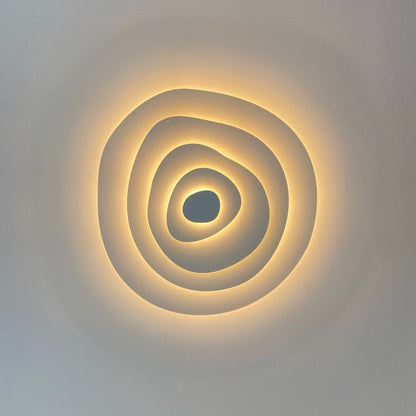 LED Flush Mount Ceiling Light 18.5 in White Metal Panel for Living Room Bedroom Dining Room Modern Low Profile Fixture Integrated Lighting