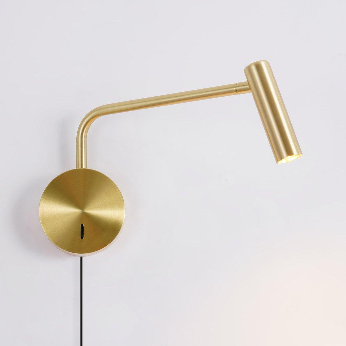 Pivoting Arm LED Reading Light Metal Wall Sconce Bedside Task Lamp Modern 9.4 in Contemporary Fixture for Bedroom Hallway US Adjustable