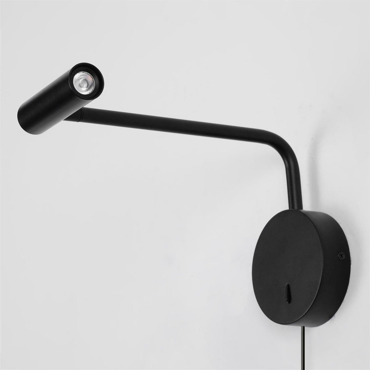 Pivoting Arm LED Reading Light Metal Wall Sconce Bedside Task Lamp Modern 9.4 in Contemporary Fixture for Bedroom Hallway US Adjustable