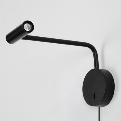 Pivoting Arm LED Reading Light Metal Wall Sconce Bedside Task Lamp Modern 9.4 in Contemporary Fixture for Bedroom Hallway US Adjustable