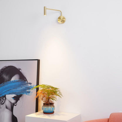 Pivoting Arm LED Reading Light Metal Wall Sconce Bedside Task Lamp Modern 9.4 in Contemporary Fixture for Bedroom Hallway US Adjustable