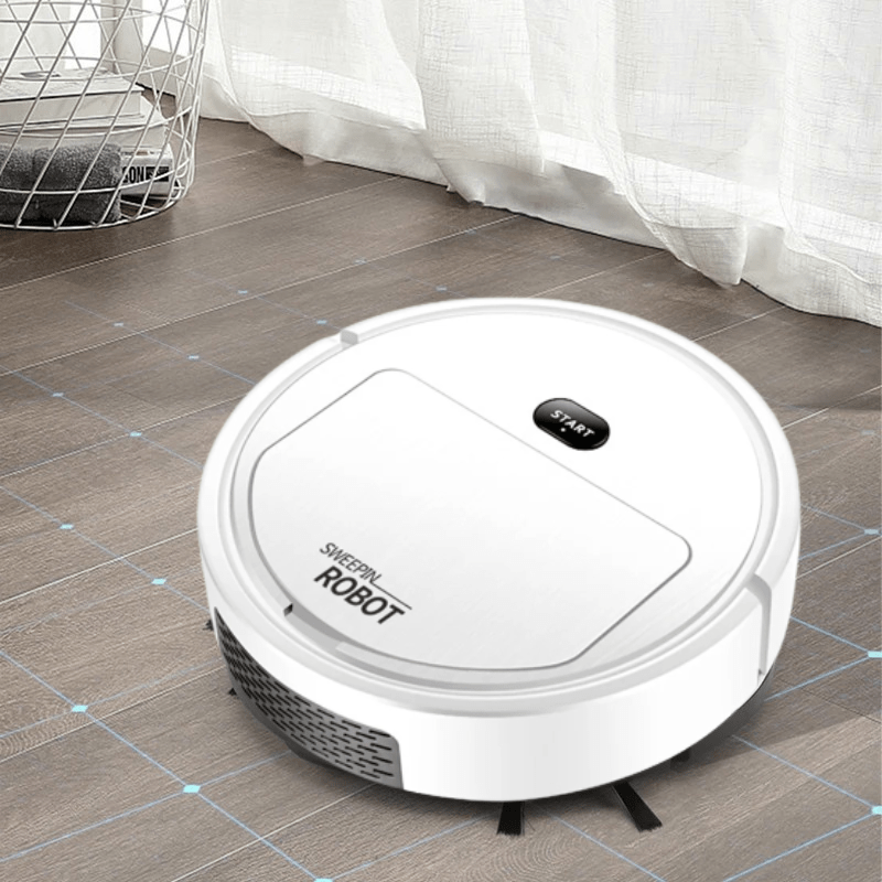 Automatic Robotic Vacuum for Tile & Hardwood Floors 1800 sq ft Coverage Self-Navigating Quiet Pet Hair Dust Removal for Apartments Homes Low