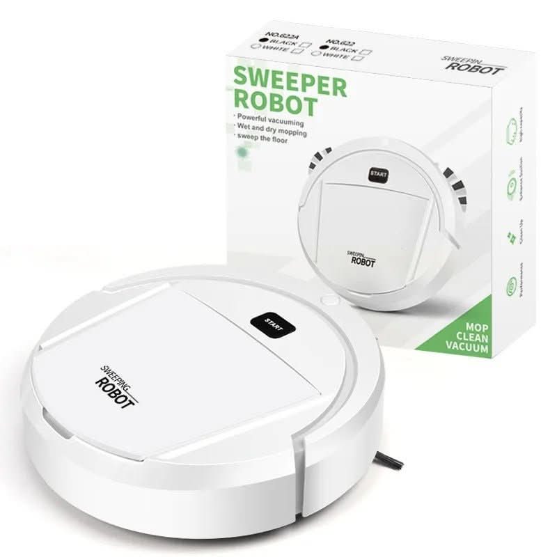 Automatic Robotic Vacuum for Tile & Hardwood Floors 1800 sq ft Coverage Self-Navigating Quiet Pet Hair Dust Removal for Apartments Homes Low