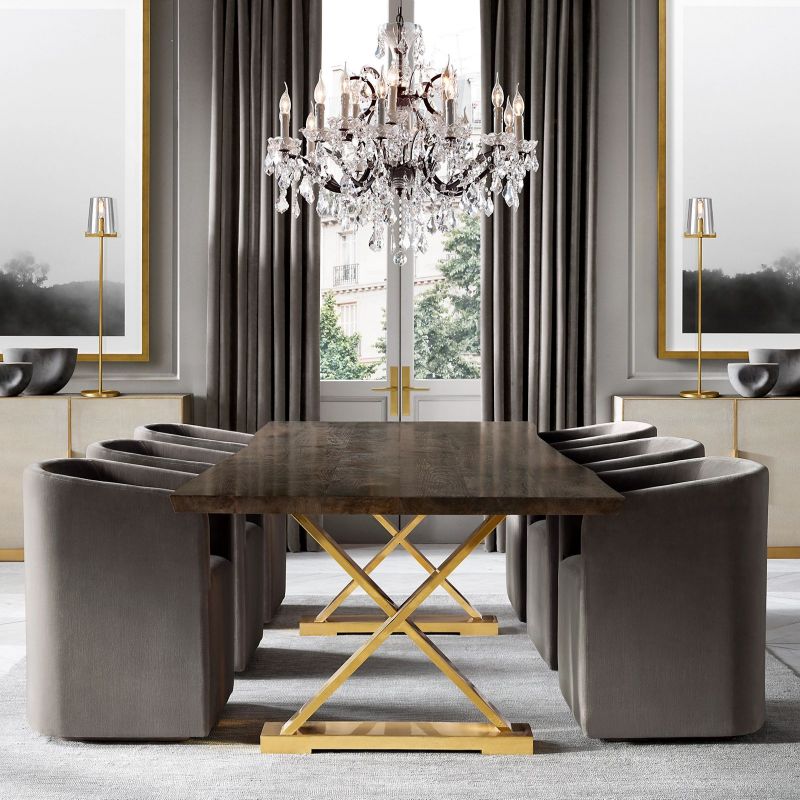 Grand Statement Crystal Chandelier 60 Inch Round Wrought Metal 49-Light Fixture for Foyer Dining Room High Ceiling
