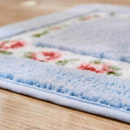 Rosa Bath Mat - Plush Microfibre, Non-Slip Floral Design