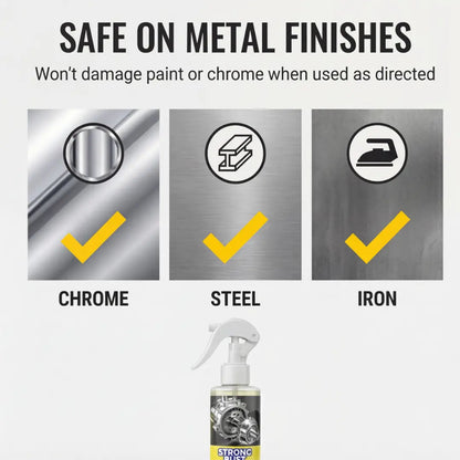 Metal Corrosion Dissolver Spray for Steel Iron Chrome Tools Auto Parts 3.4 fl oz No Scrubbing Formula Rust Remover Cleaner