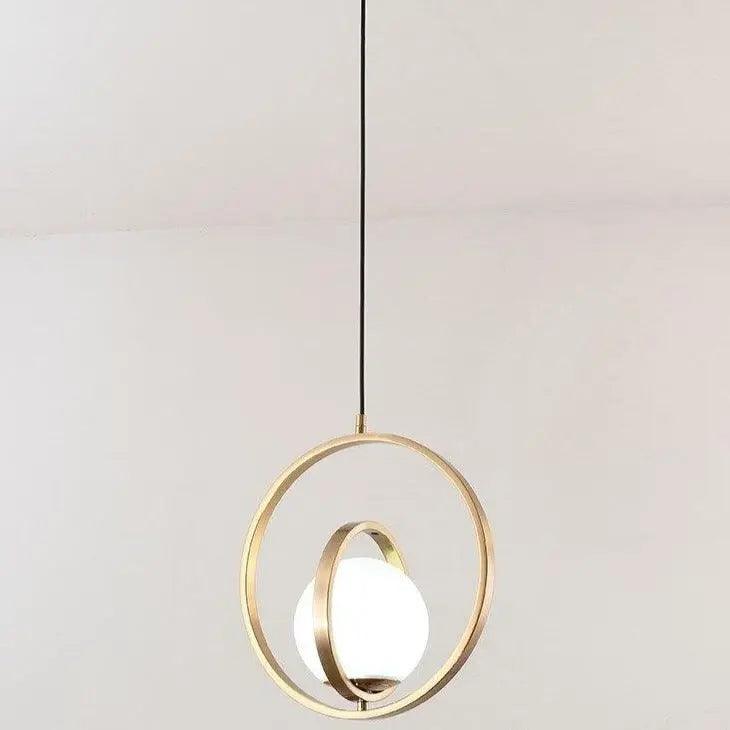 Adjustable Circular Pendant Light Gold Finish Multi-Ring Ceiling Fixture for Dining Room Kitchen Island Living Room Bedroom Modern Hanging L