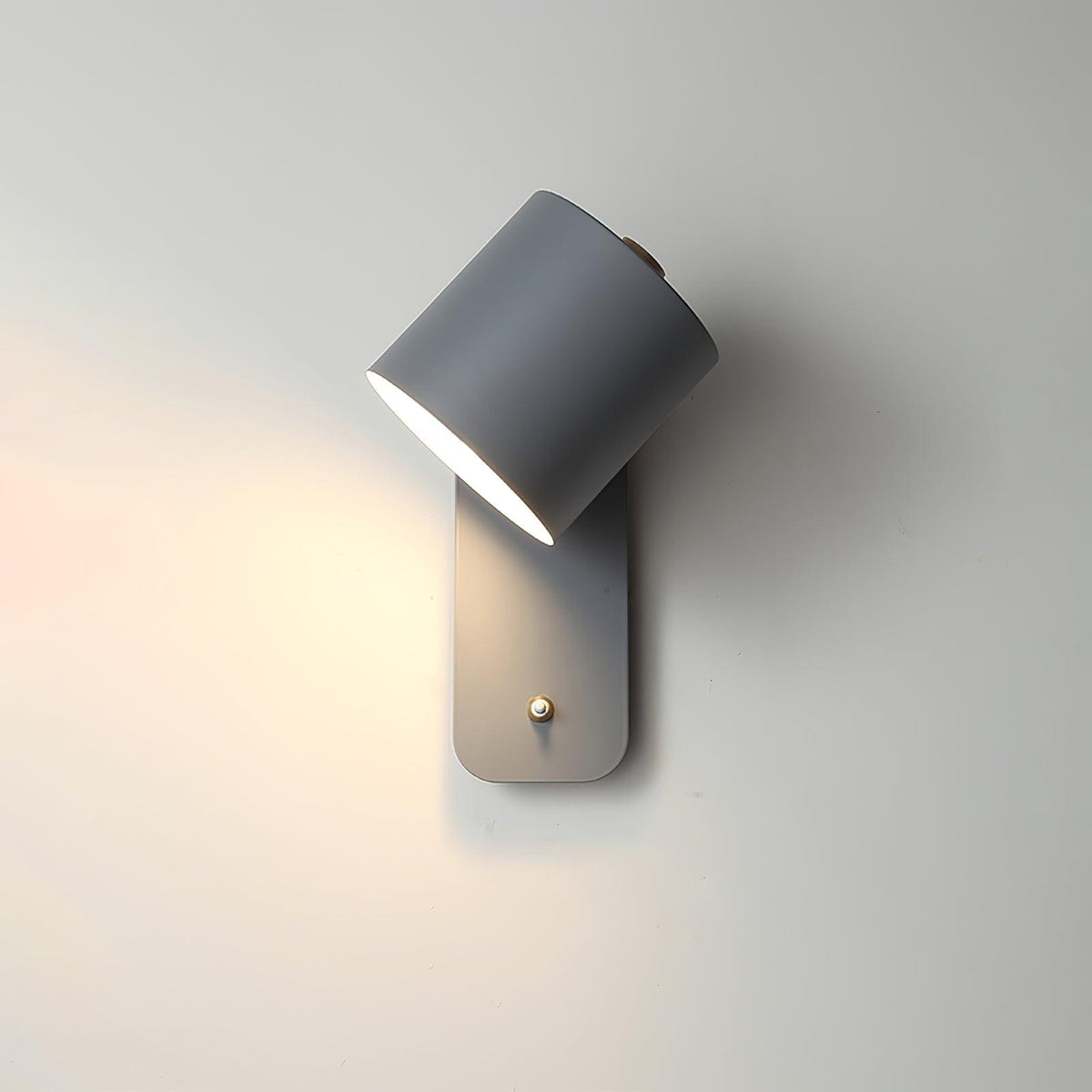 Adjustable Wall Sconce with Swivel Head Metal & Wood Construction 12-Inch Height for Bedroom and Living Room Light