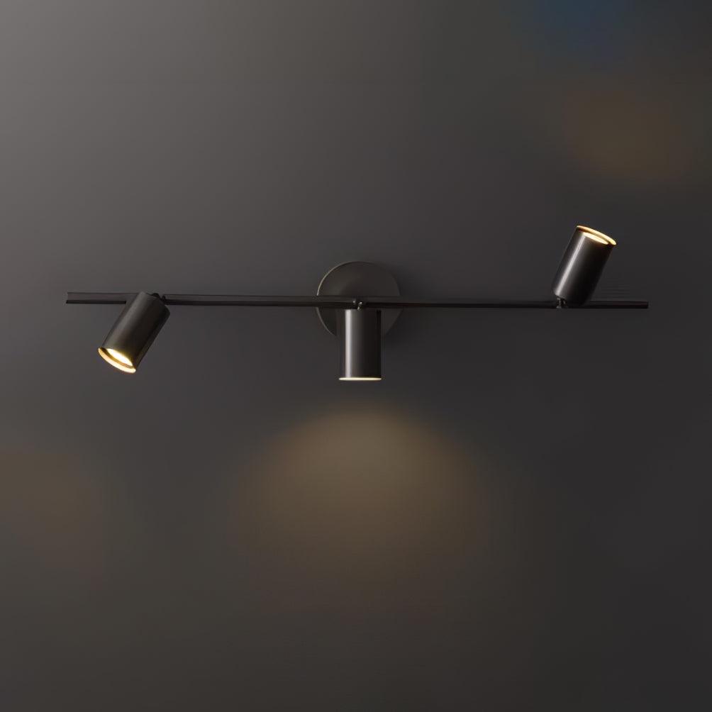 Pivoting Metal Track Spotlight Fixture 350° Swivel Wall & Ceiling Mount LED Accent Light for Living Room Bedroom Kitchen Gallery Art Display