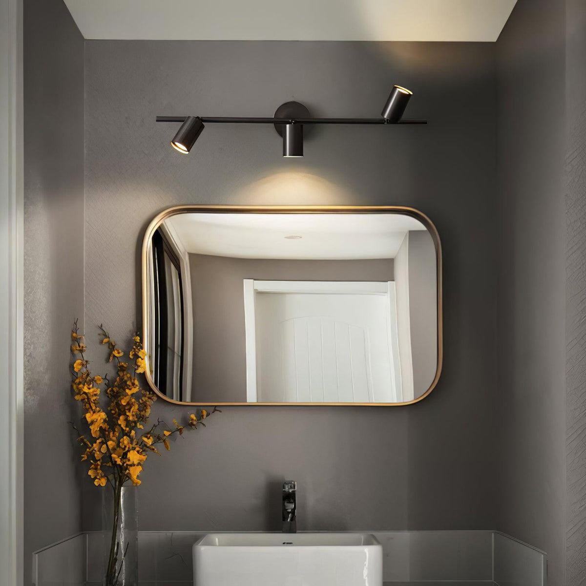 Pivoting Metal Track Spotlight Fixture 350° Swivel Wall & Ceiling Mount LED Accent Light for Living Room Bedroom Kitchen Gallery Art Display