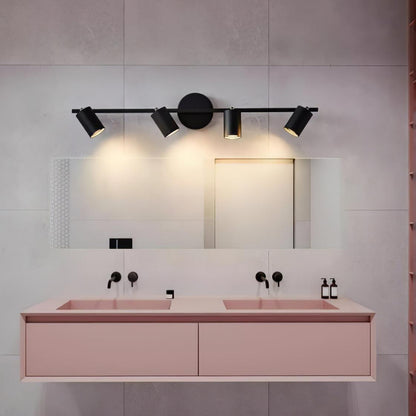 Pivoting Metal Track Spotlight Fixture 350° Swivel Wall & Ceiling Mount LED Accent Light for Living Room Bedroom Kitchen Gallery Art Display