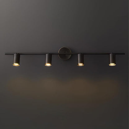 Pivoting Metal Track Spotlight Fixture 350° Swivel Wall & Ceiling Mount LED Accent Light for Living Room Bedroom Kitchen Gallery Art Display