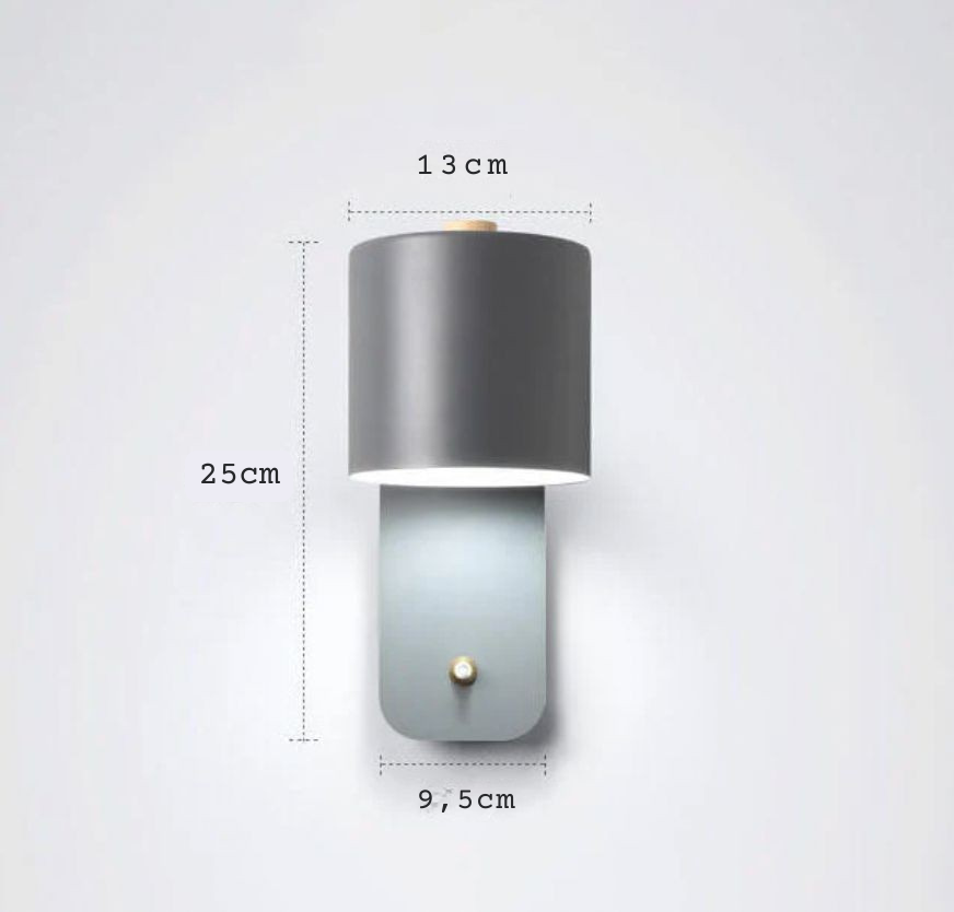 Adjustable Rotatable Wall Sconce Light – Directional Aluminum Cylinder Lamp with Macaron Finish for Bedroom, Hallway, Reading Nook