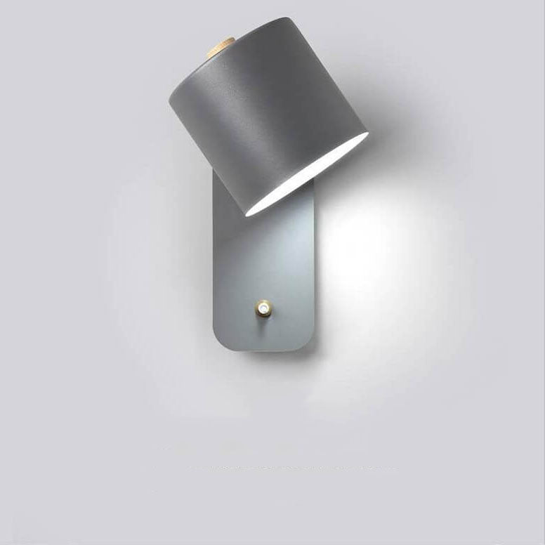 Adjustable Rotatable Wall Sconce Light – Directional Aluminum Cylinder Lamp with Macaron Finish for Bedroom, Hallway, Reading Nook