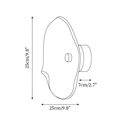 Curved Glass LED Wall Sconce 10 in Warm White Bidirectional Light Fixture for Bedroom Hallway Living Room Modern Indoor Accent Lighting