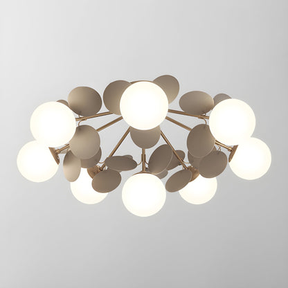 Flush-Mount Pastel Ceiling Light 10 in Diameter Metal & Acrylic for Kids Room Bedroom Office Home Nursery Small Space Overhead Lighting