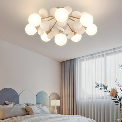 Flush-Mount Pastel Ceiling Light 10 in Diameter Metal & Acrylic for Kids Room Bedroom Office Home Nursery Small Space Overhead Lighting