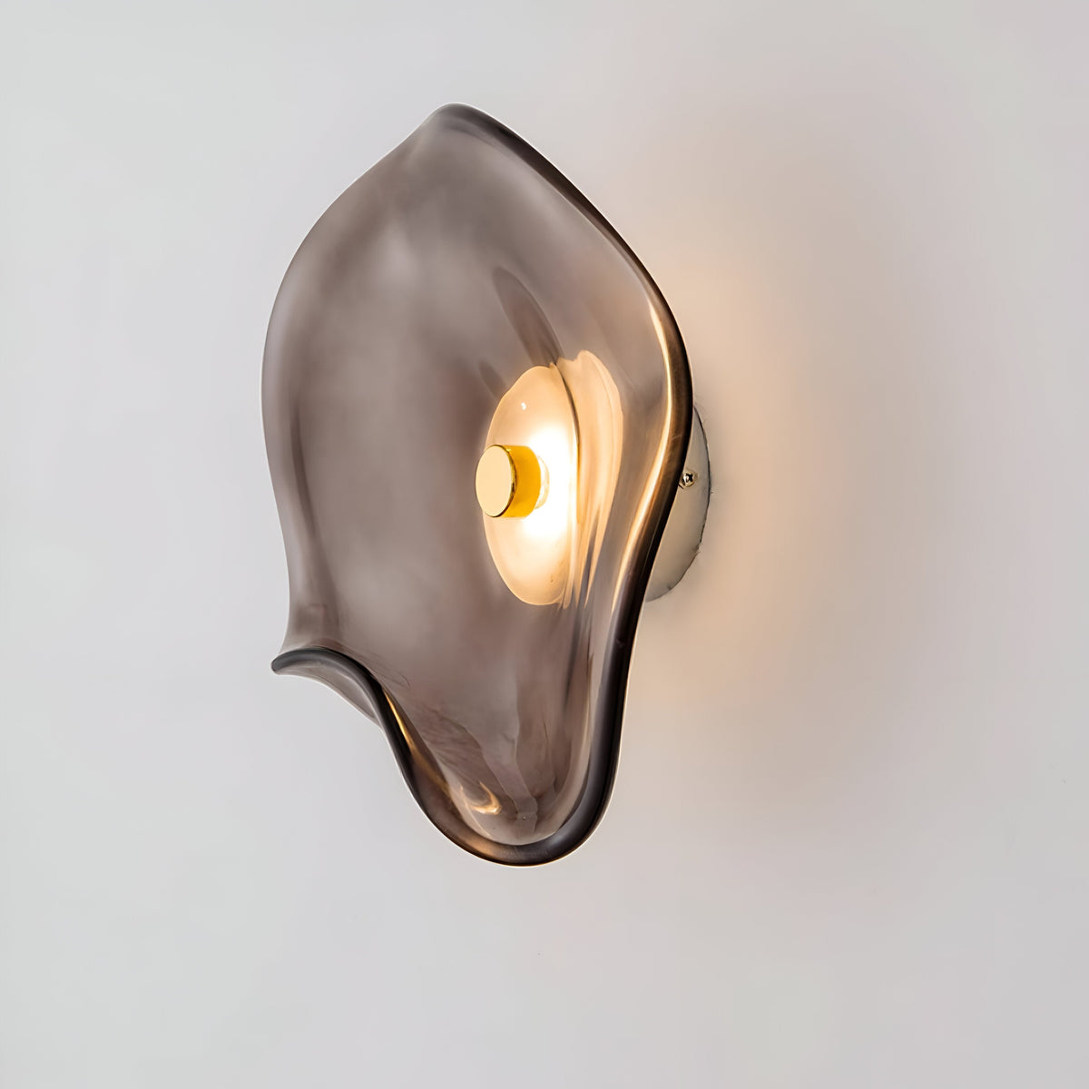 Curved Glass LED Wall Sconce 10 in Warm White Bidirectional Light Fixture for Bedroom Hallway Living Room Modern Indoor Accent Lighting
