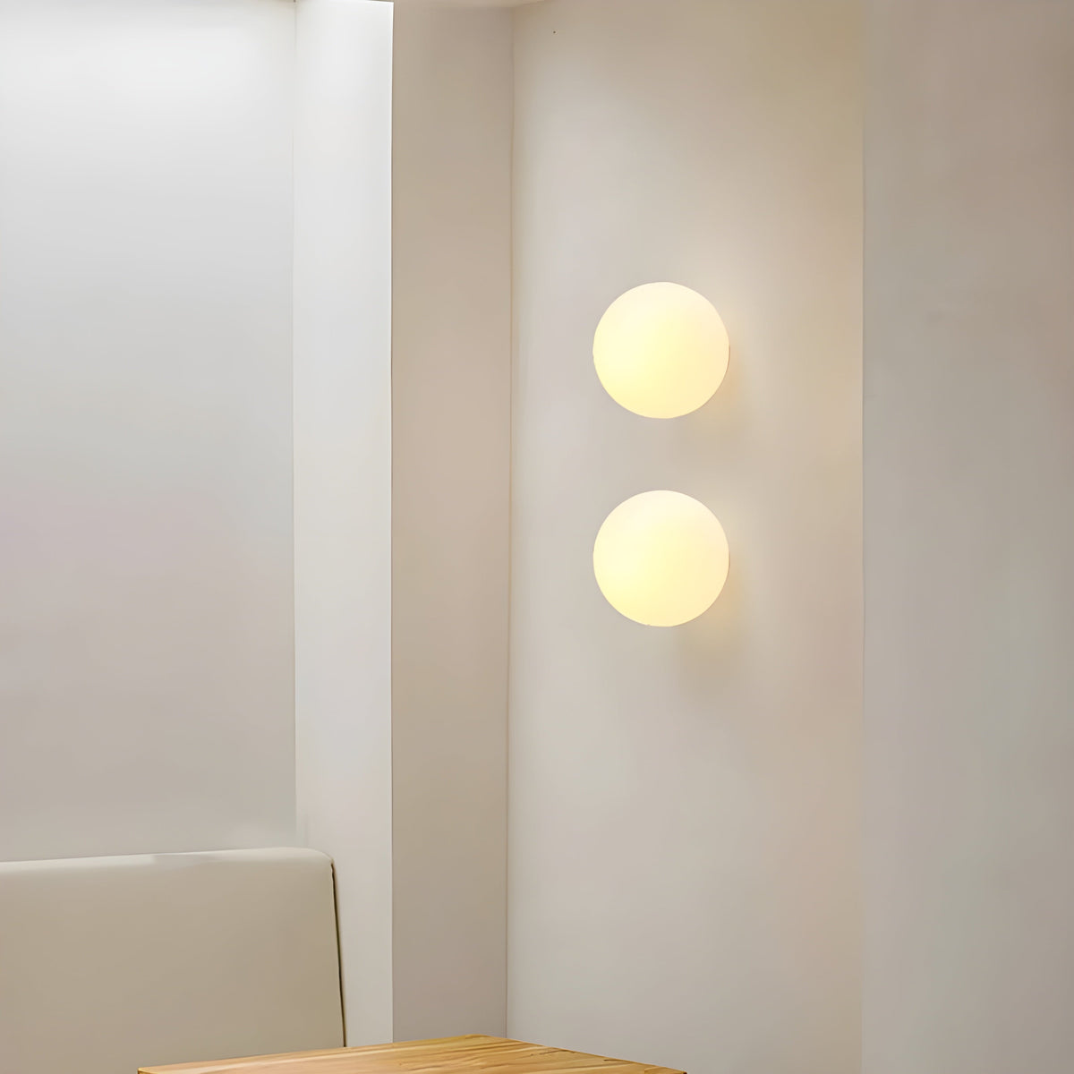 Frosted Globe Sconce E27 Metal Frame for Bedroom Hallway Living Room Modern Minimalist Japandi Scandinavian Style Ambient Lighting