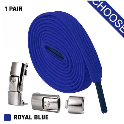 No-Tie Shoe Laces with Quick-Lock System – Elastic Lacing for Sneakers, Running Shoes & Everyday Footwear – One-Click Easy On/Off Closure