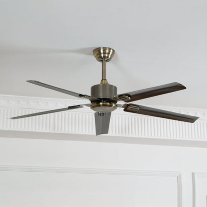 52-Inch Industrial Ceiling Fan with Metal Blades for Living Room & Bedroom | Modern 3-Speed Fan for Home Cooling