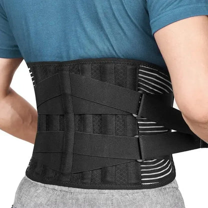 Lumbar Support Belt with 360-Degree Stabilization for Lower Back Pain Relief, Sciatica & Posture Correction | Adjustable Compression Brace w