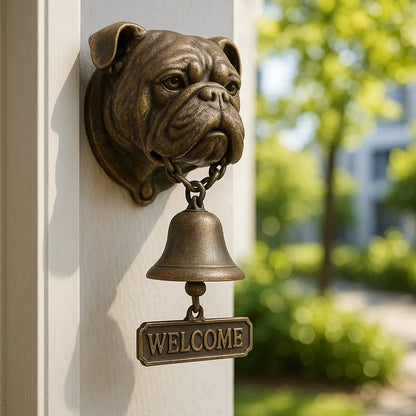 Rustic Welcome Bell | German Shepherd Design with Artisan Craftsmanship | Perfect Accent for Home Decor