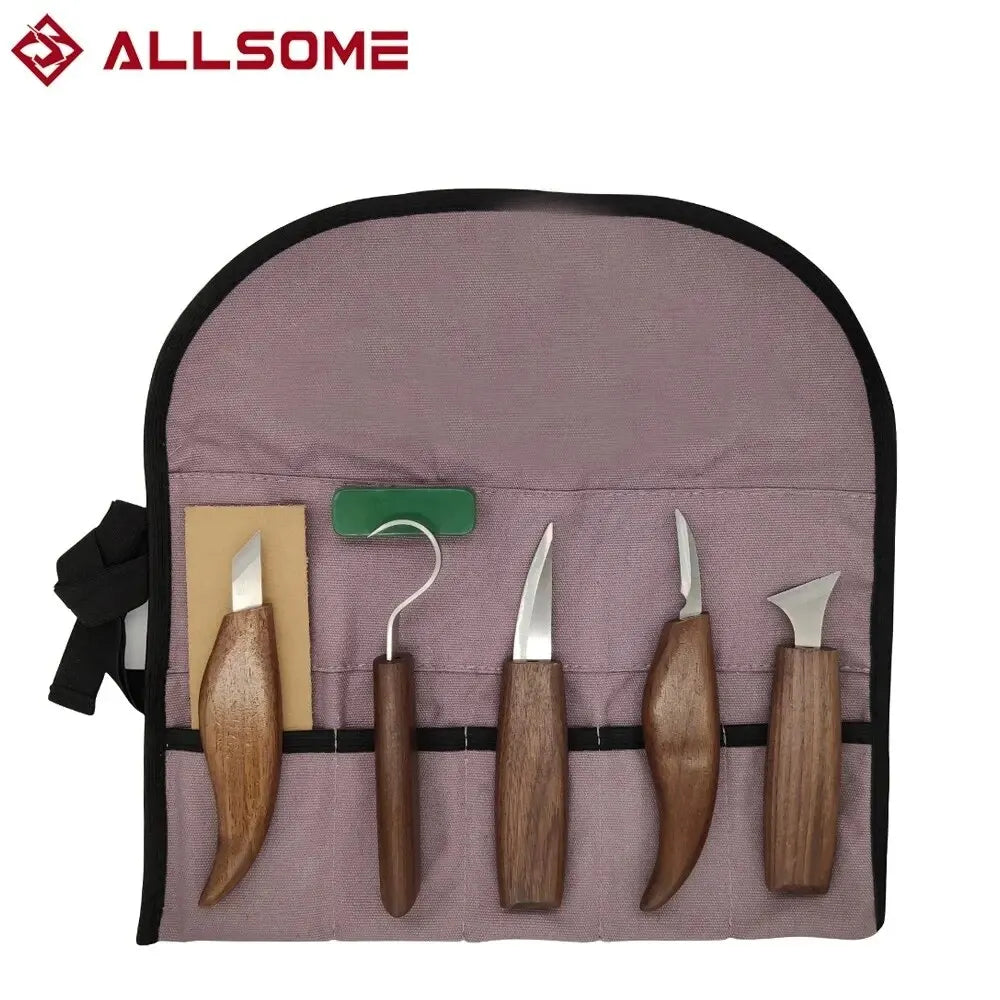 Carving Knife Kit for Wood — 8-Piece Whittling Tool Set with Hook Blade, Detail Knives & Files for Spoon Carving, Sculpting & Craft Work