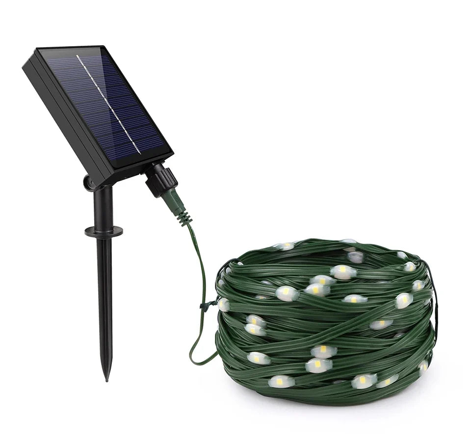 Ortekor LumiSol ProLine | Solar String Lights 100M with Ultra-Bright LEDs | 8 Modes & Remote Control for Year-Round Outdoor Use