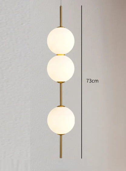 Glass Globe Hanging Light Fixture with Multiple Configurations for Dining Room Kitchen Island Bedroom Contemporary Suspended Ceiling Lamp