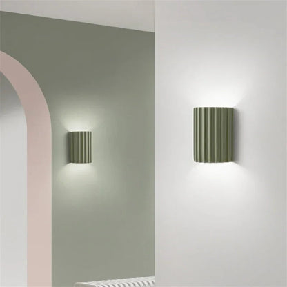 Natura Wall Sconce - Ribbed Resin, Soft Ambient Lighting