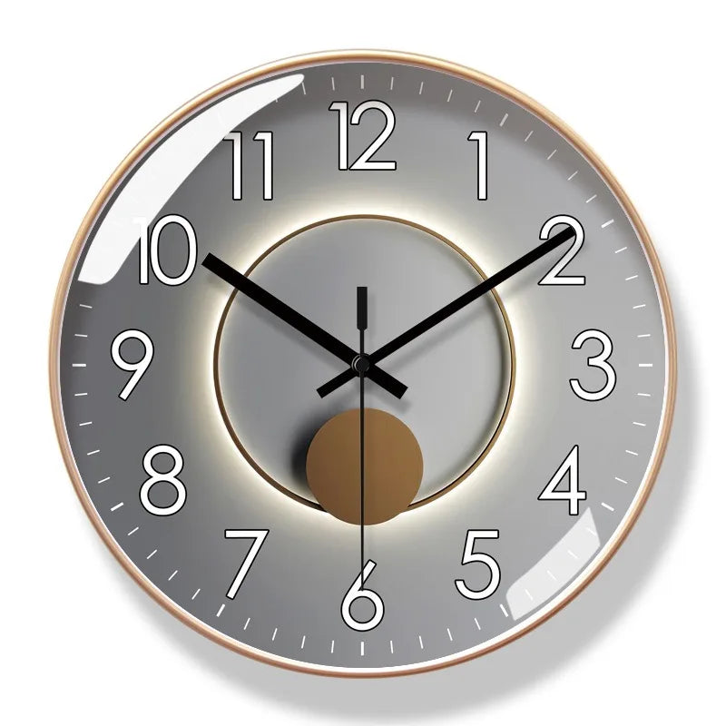 Modern Silent Wall Clock – Non-Ticking Quartz Movement – Sleek Minimalist Design for Living Room, Bedroom & Office Decor