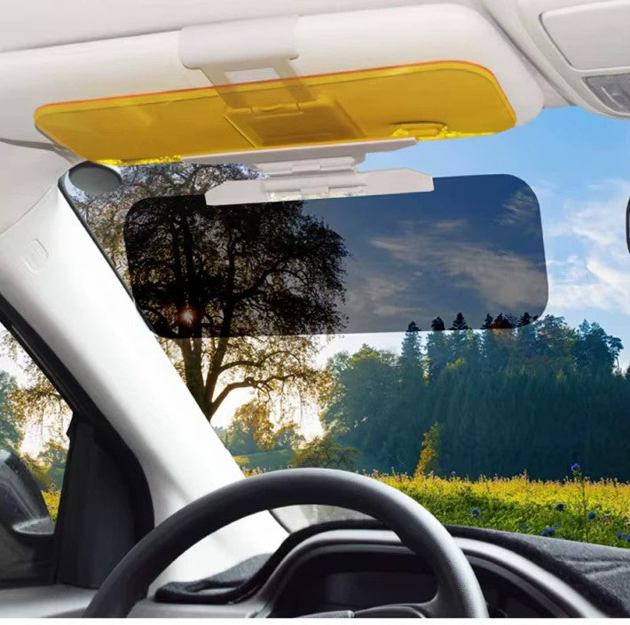 Clip-On Glare Shield for Car Windshield Sun Visor – Day & Night Vision Extender for Driving Safety