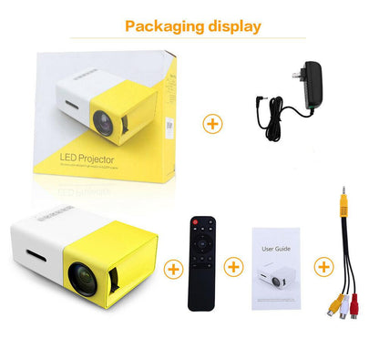 Portable LED Projector for Home Movies & Streaming | Compact Video Projector with USB SD Card Reader HDMI Support for Laptop Phone Tablet
