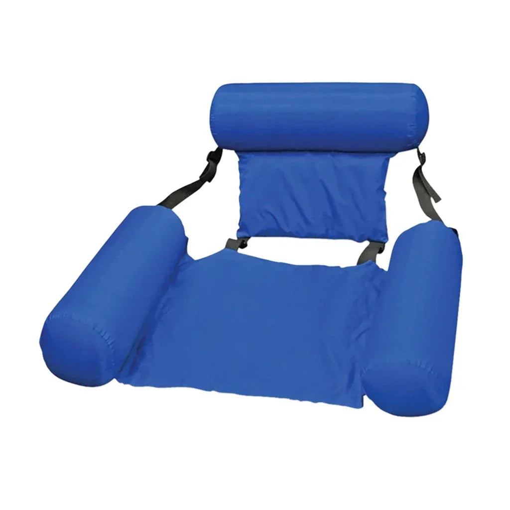 Inflatable Pool Lounger with Backrest – Floating Water Chair for Pool, Lake & Beach