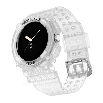 Protective Strap & Shell Combo for Pixel Watch – Matching Band & Bumper Case