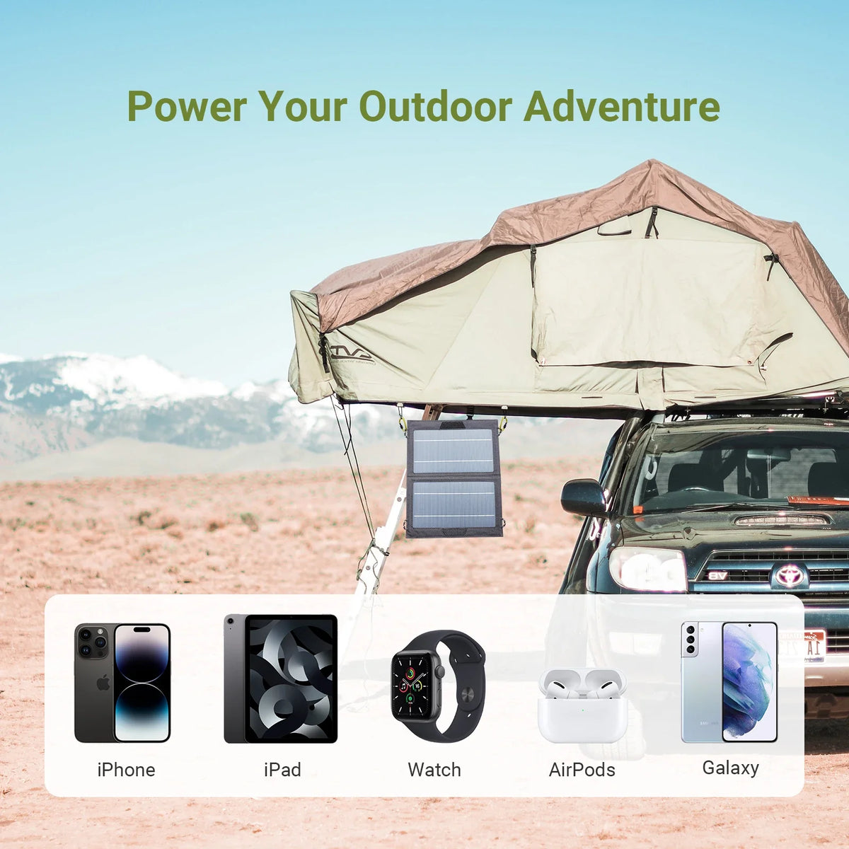 Portable Solar Charger | 10W Foldable Solar Phone Charger with High Efficiency | Lightweight Energy Solution for Outdoor Adventures