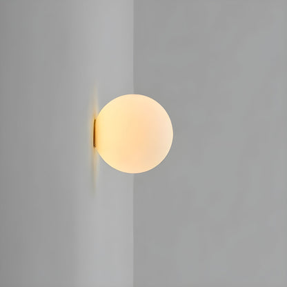 Frosted Globe Sconce E27 Metal Frame for Bedroom Hallway Living Room Modern Minimalist Japandi Scandinavian Style Ambient Lighting