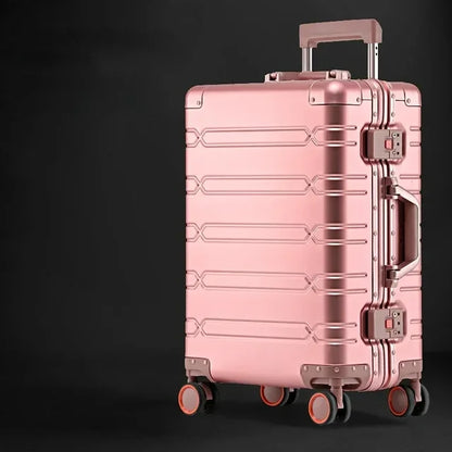 Hardshell Spinner Suitcase Aluminum-Magnesium TSA Lock 360° Wheels Travel Luggage Carry-On for Business Trips Vacations