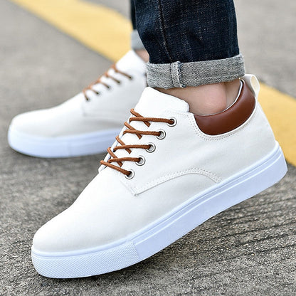 Canvas Sneakers for Men with Platform Sole – Casual Lace-Up Shoes for Work, Weekends & Everyday Wear
