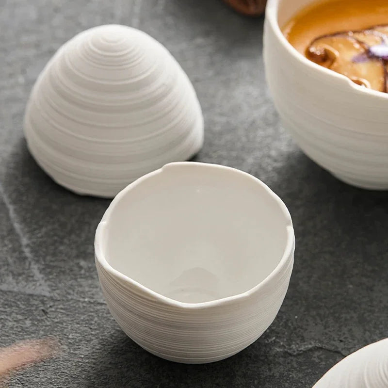 Oval Porcelain Dish for Fruit Snacks Salad and Soup Modern Kitchen Serving Ware Natural Tones