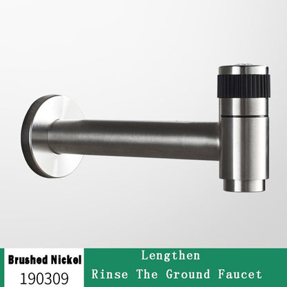 Wall-Mount Outdoor Garden Faucet | Cold Water Hose Spigot with Brass Valve & Stainless Steel Body for Yard, Patio & Balcony