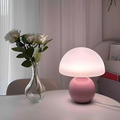 Mid Century Modern Table Lamp, Small Table Lamp with Warm Ambient Light, USB Bedside Lamp for Nightstand and Desk