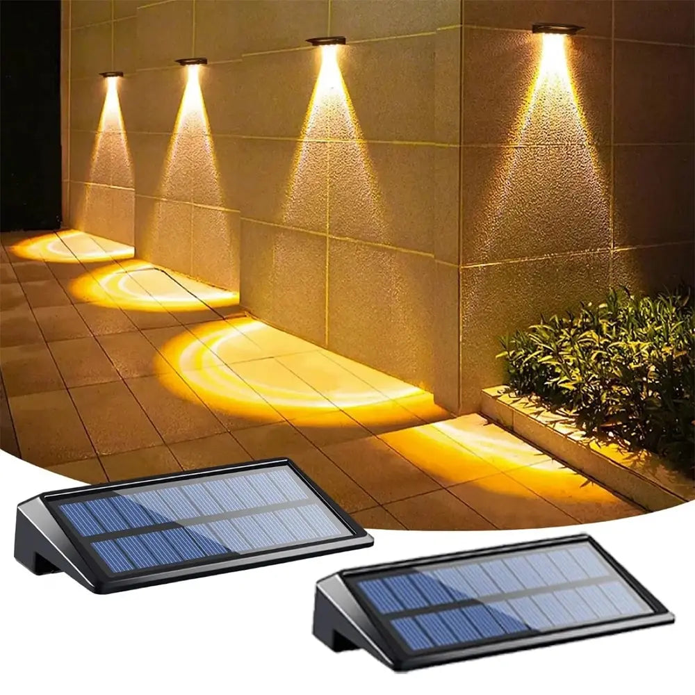 Outdoor Garden Pathway Lights Solar Powered 2-Pack with Dusk-to-Dawn Sensor Waterproof IP44 Dimmable LED Landscape Accent Lighting for Patio